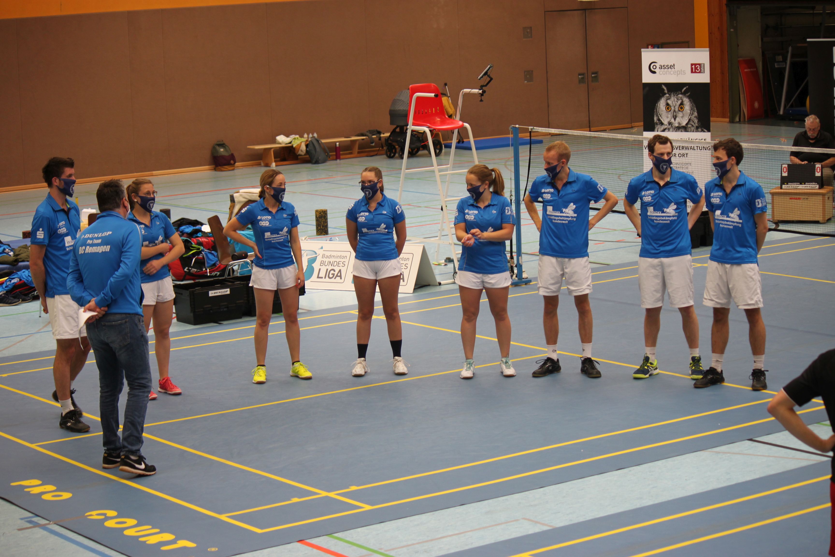 Leider mit Maske - aber trotzdem erfolgreich! (v.l.n.r.) Max Stsge, Johanna Herbst, Sarah Kämpf, Annica Rohbeck, Theresa Ebertz, Tobias Mund, Timm Griesbach und Thilo Mund